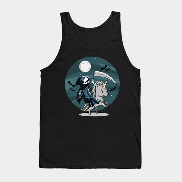 Unicorn Reaper Tank Top by LetsBeginDesigns